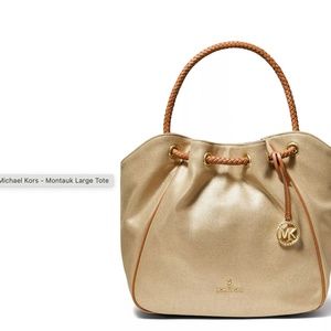 Michael Kors Montauk SMALL Convertible Crossbody - Gold